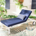 Transat d'extérieur SAFAVIEH Miya - 72,8 cm (L) x 27,6 cm (P) x 33 cm (H) - 73 cm (L) x 33 cm (P) x 28 cm (H)