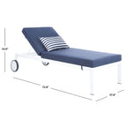 Transat d'extérieur SAFAVIEH Miya - 72,8 cm (L) x 27,6 cm (P) x 33 cm (H) - 73 cm (L) x 33 cm (P) x 28 cm (H)