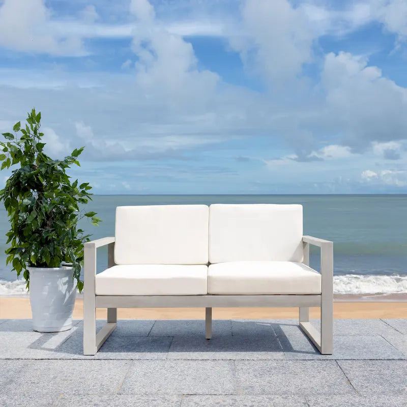 Banc d'extérieur SAFAVIEH Nehemie - 31 cm (L) x 50 cm (P) x 30 cm (H)