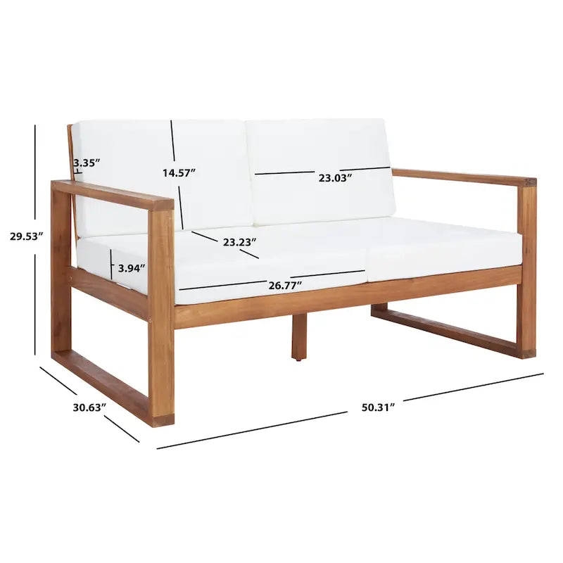 Banc d'extérieur SAFAVIEH Nehemie - 31 cm (L) x 50 cm (P) x 30 cm (H)