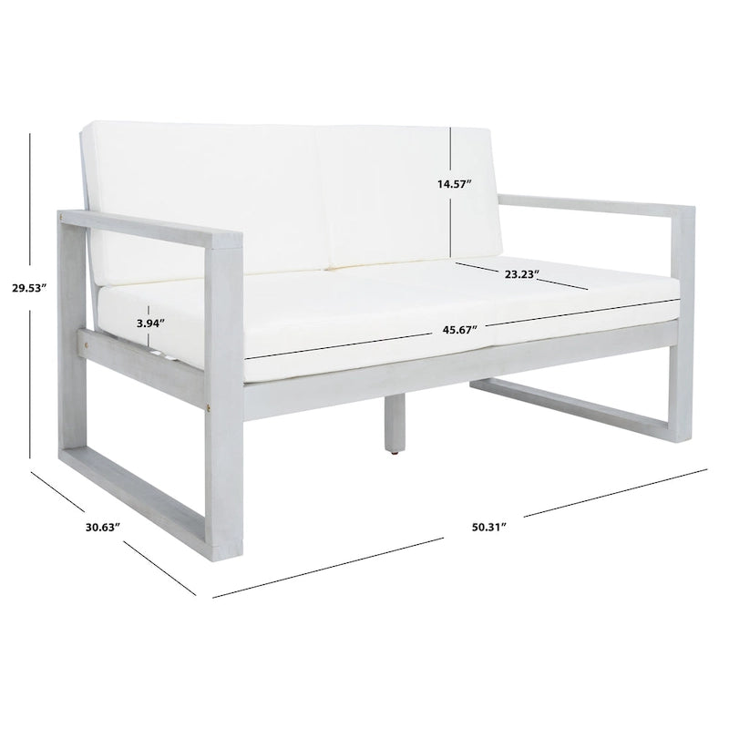 Banc d'extérieur SAFAVIEH Nehemie - 31 cm (L) x 50 cm (P) x 30 cm (H)