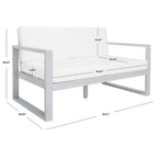 Banc d'extérieur SAFAVIEH Nehemie - 31 cm (L) x 50 cm (P) x 30 cm (H)