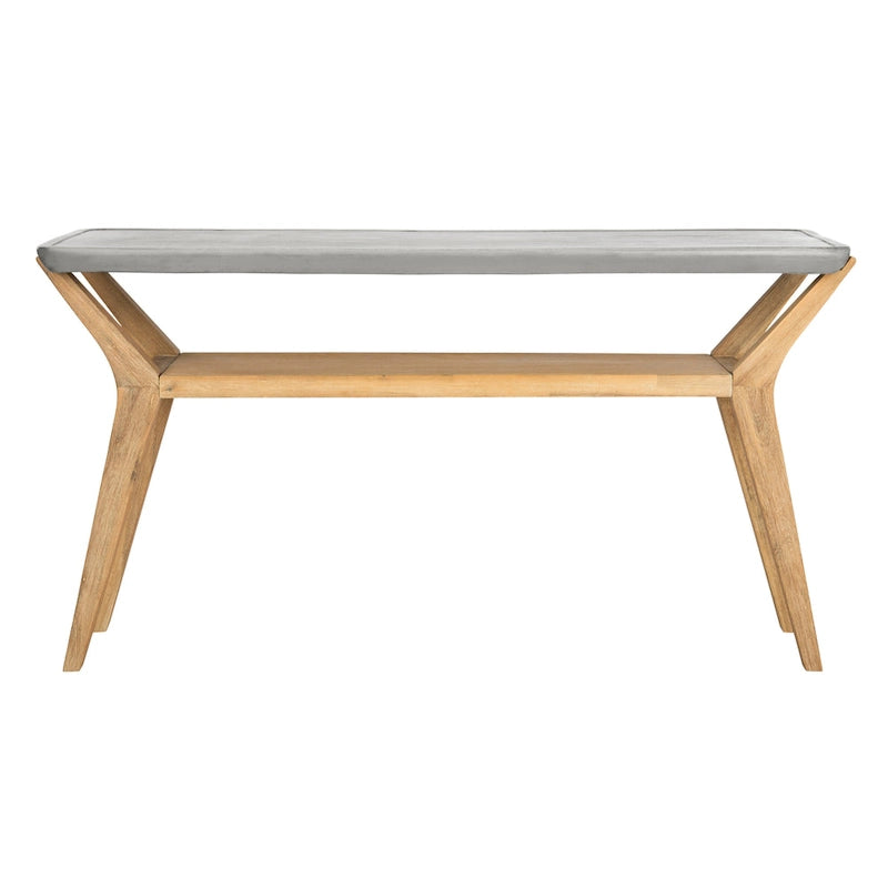 Console intérieure/extérieure moderne en béton gris foncé SAFAVIEH Naemi - 55,1 x 17,7 x 29,5 cm (L x P x H)