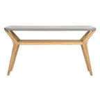 Console intérieure/extérieure moderne en béton gris foncé SAFAVIEH Naemi - 55,1 x 17,7 x 29,5 cm (L x P x H)