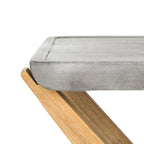 Console intérieure/extérieure moderne en béton gris foncé SAFAVIEH Naemi - 55,1 x 17,7 x 29,5 cm (L x P x H)