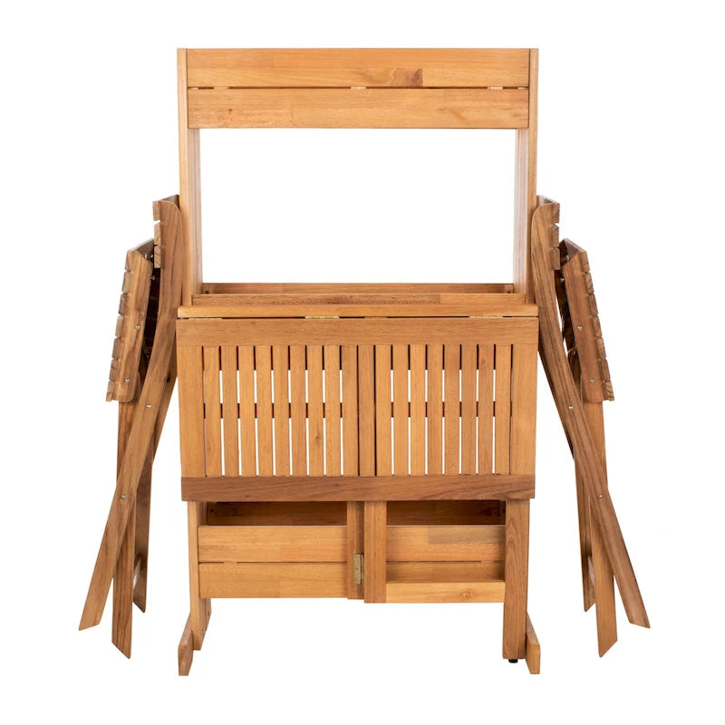 Ensemble bistro 3 pièces Evelin pour étagère à fleurs d'extérieur SAFAVIEH - 25 cm (L) x 29 cm (P) x 49 cm (H)