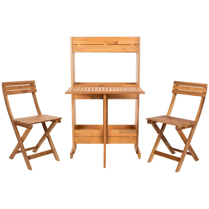 Ensemble bistro 3 pièces Evelin pour étagère à fleurs d'extérieur SAFAVIEH - 25 cm (L) x 29 cm (P) x 49 cm (H)