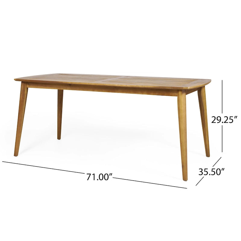 Ensemble de salle à manger d'extérieur 7 pièces en bois d'acacia McGill par Christopher Knight Home