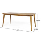 Ensemble de salle à manger d'extérieur 7 pièces en bois d'acacia McGill par Christopher Knight Home