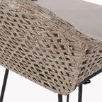 Tabourets de bar d'extérieur Kevin en osier et fer (lot de 2) par Christopher Knight Home