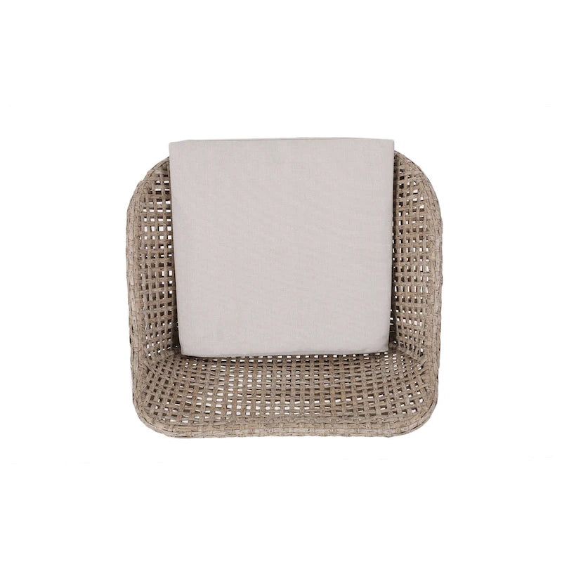 Tabourets de bar d'extérieur Kevin en osier et fer (lot de 2) par Christopher Knight Home