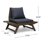 Ensemble de conversation d'extérieur 4 pièces en bois d'acacia Sedona par Christopher Knight Home