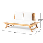 Ensemble de conversation d'extérieur 4 pièces en bois d'acacia Sedona par Christopher Knight Home