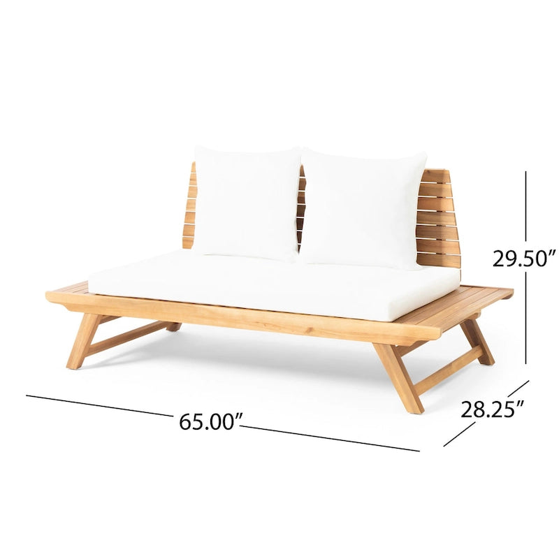 Ensemble de conversation d'extérieur 4 pièces en bois d'acacia Sedona par Christopher Knight Home