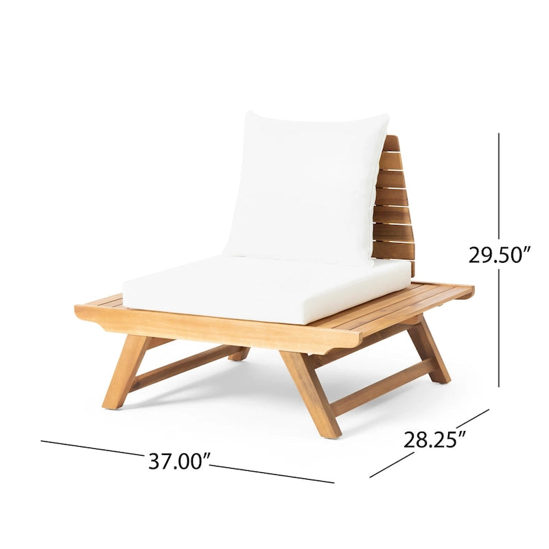 Ensemble de conversation d'extérieur 4 pièces en bois d'acacia Sedona par Christopher Knight Home