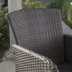 Ensemble de bar rond en osier Brooklyn Outdoor 3 pièces de 66 cm (26 pouces) par Christopher Knight Home