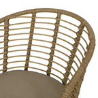 Fauteuils d'extérieur en osier Randy avec coussins résistants à l'eau (lot de 2) par Christopher Knight Home - 56,5 cm L x 57,8 cm l x 76,2 cm H