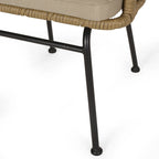 Fauteuils d'extérieur en osier Randy avec coussins résistants à l'eau (lot de 2) par Christopher Knight Home - 56,5 cm L x 57,8 cm l x 76,2 cm H