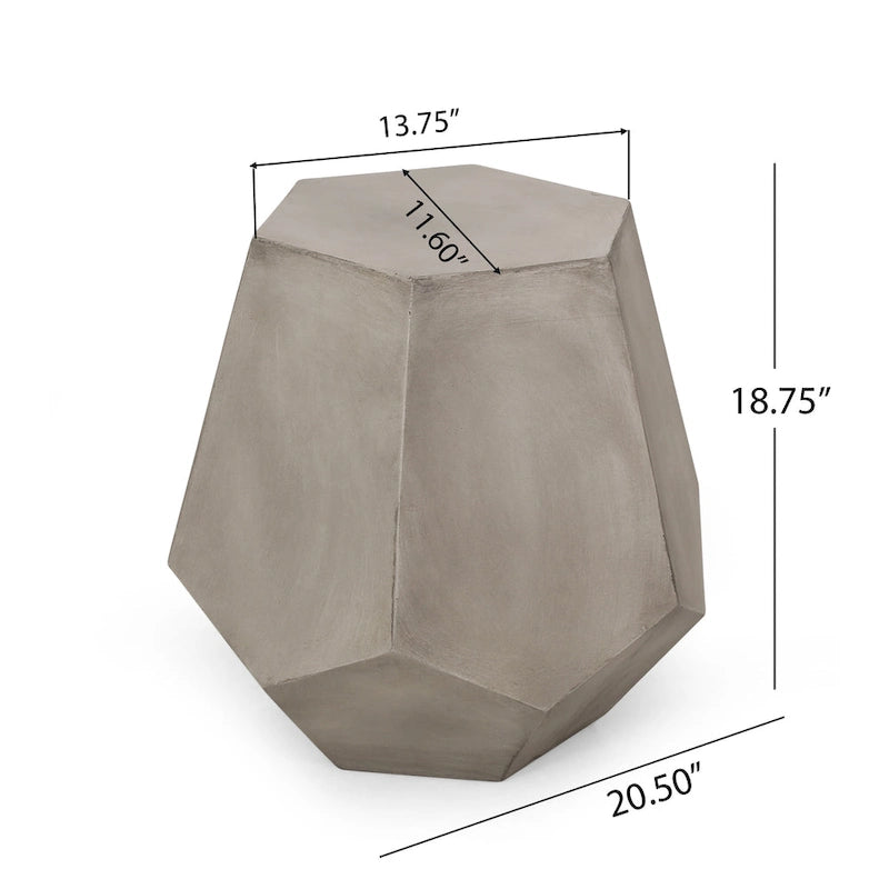 Table d'appoint légère en béton Felix par Christopher Knight Home