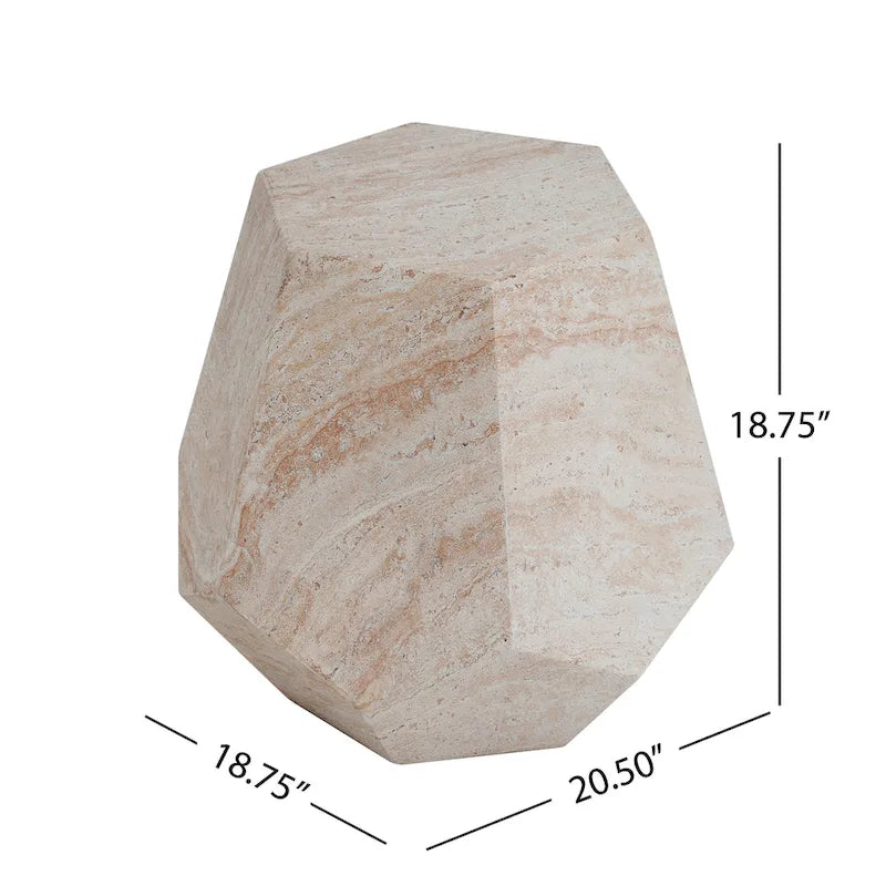 Table d'appoint légère en béton Felix par Christopher Knight Home