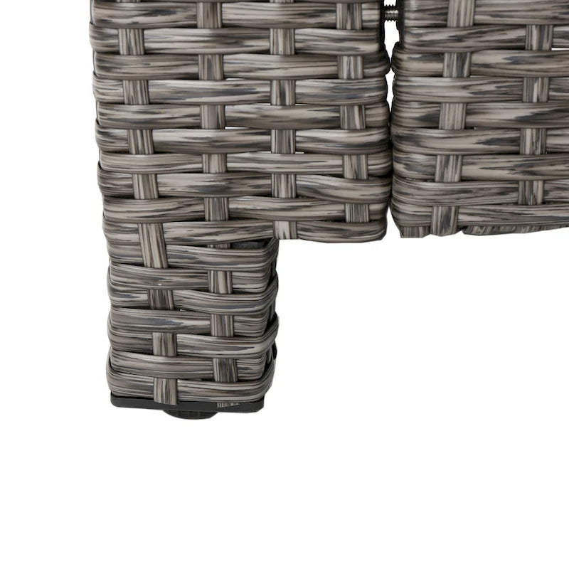 Ensemble de conversation 7 pièces en osier et fer Hegseth avec foyer extérieur par Christopher Knight Home