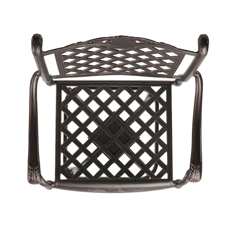 Tabouret de bar d'extérieur Avon en fonte d'aluminium cuivrée par Christopher Knight Home - 55,9 cm (P) x 64,8 cm (L) x 126,4 cm (H)