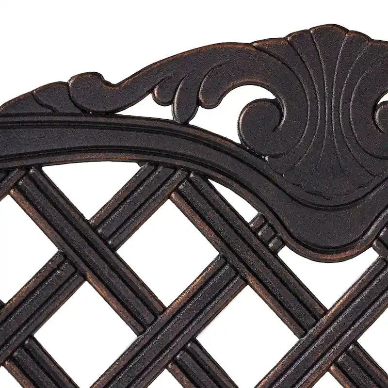 Tabouret de bar d'extérieur Avon en fonte d'aluminium cuivrée par Christopher Knight Home - 55,9 cm (P) x 64,8 cm (L) x 126,4 cm (H)