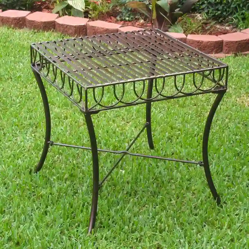 International Caravan Sun Ray Iron Side Table
