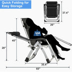 Fauteuil zéro gravité DoCred, fauteuil inclinable avec coussin et oreiller