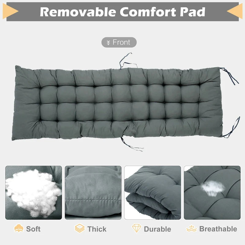Fauteuil zéro gravité DoCred, fauteuil inclinable avec coussin et oreiller