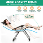 Fauteuil zéro gravité DoCred, fauteuil inclinable avec coussin et oreiller