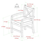 Ensemble de salle à manger d'extérieur extensible Middlebrook Surfside 7 pièces en acacia - 55-79 x 35 x 30 po (hauteur)