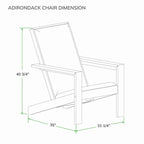 Chaise Adirondack moderne Cambridge Casual Napa en bois de teck rembourré