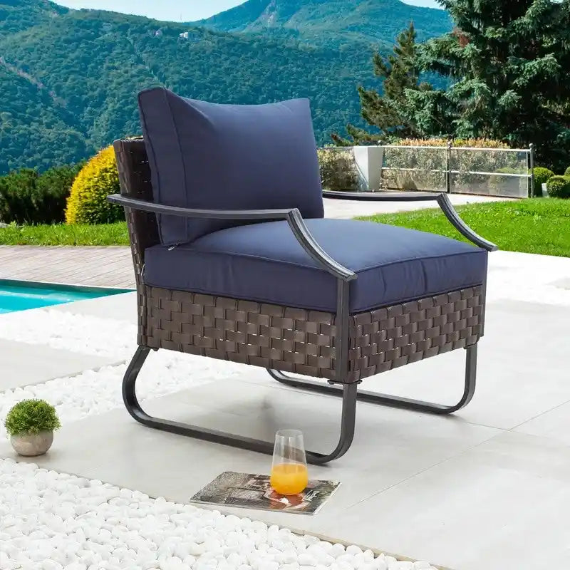 Fauteuil de jardin Patio Festival U-Leg Collection avec accoudoirs et coussins