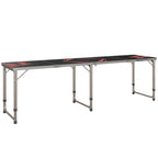 Table de beer pong portable Outsunny de 2,4 m avec pieds réglables, table de camping pliante, table de pique-nique en aluminium