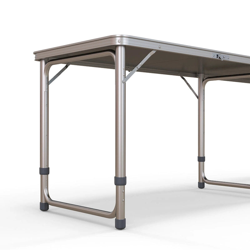 Table de beer pong portable Outsunny de 2,4 m avec pieds réglables, table de camping pliante, table de pique-nique en aluminium