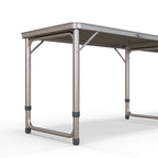 Table de beer pong portable Outsunny de 2,4 m avec pieds réglables, table de camping pliante, table de pique-nique en aluminium