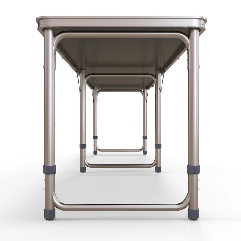 Table de beer pong portable Outsunny de 2,4 m avec pieds réglables, table de camping pliante, table de pique-nique en aluminium