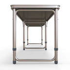 Table de beer pong portable Outsunny de 2,4 m avec pieds réglables, table de camping pliante, table de pique-nique en aluminium