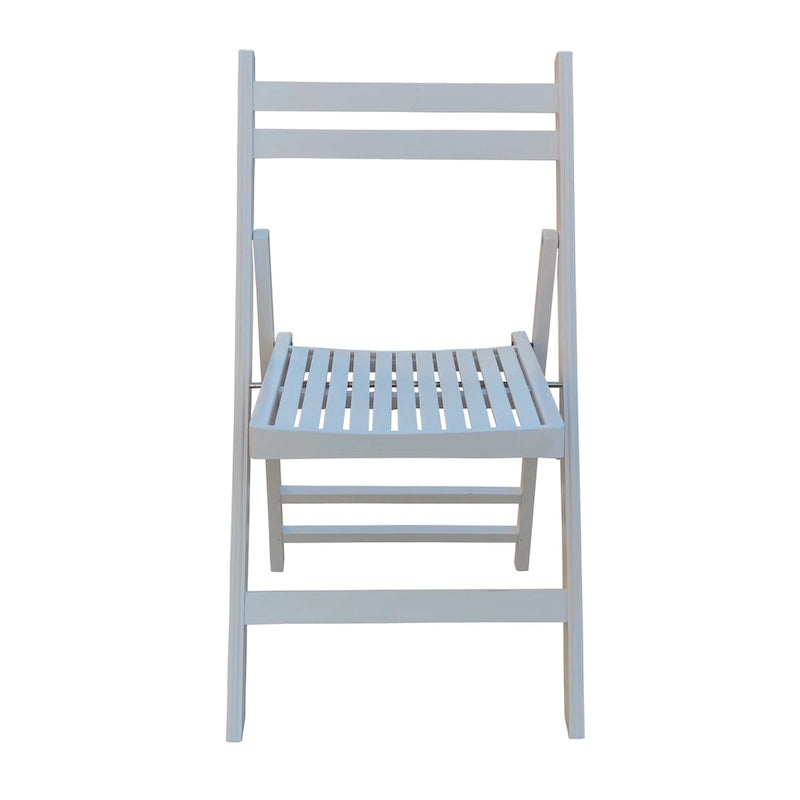 Ensemble de 4 chaises pliantes en bois blanc
