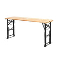 Table de camping pliante d'extérieur, idéale pour les pique-niques et les bières, avec trou pour parasol. Elle est également parfaite pour le camping et les pique-niques.