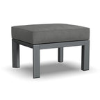 Pouf en aluminium gris Grayton - 26 x 18 x 21