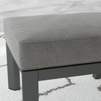 Pouf en aluminium gris Grayton - 26 x 18 x 21