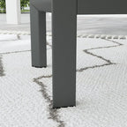 Pouf en aluminium gris Grayton - 26 x 18 x 21