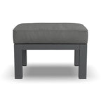 Pouf en aluminium gris Grayton - 26 x 18 x 21