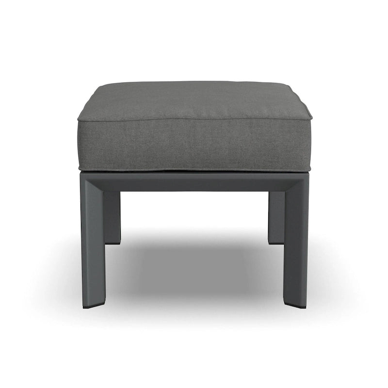 Pouf en aluminium gris Grayton - 26 x 18 x 21