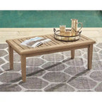 Signature Design by Ashley Gerianne Outdoor Brown Rectangular Cocktail Table - 50 W x 26 D x 18.63 H