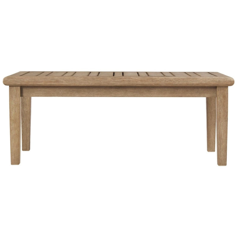 Table basse rectangulaire d'extérieur marron Gerianne, Signature Design by Ashley - 50 cm (L) x 26 cm (P) x 18,63 cm (H)