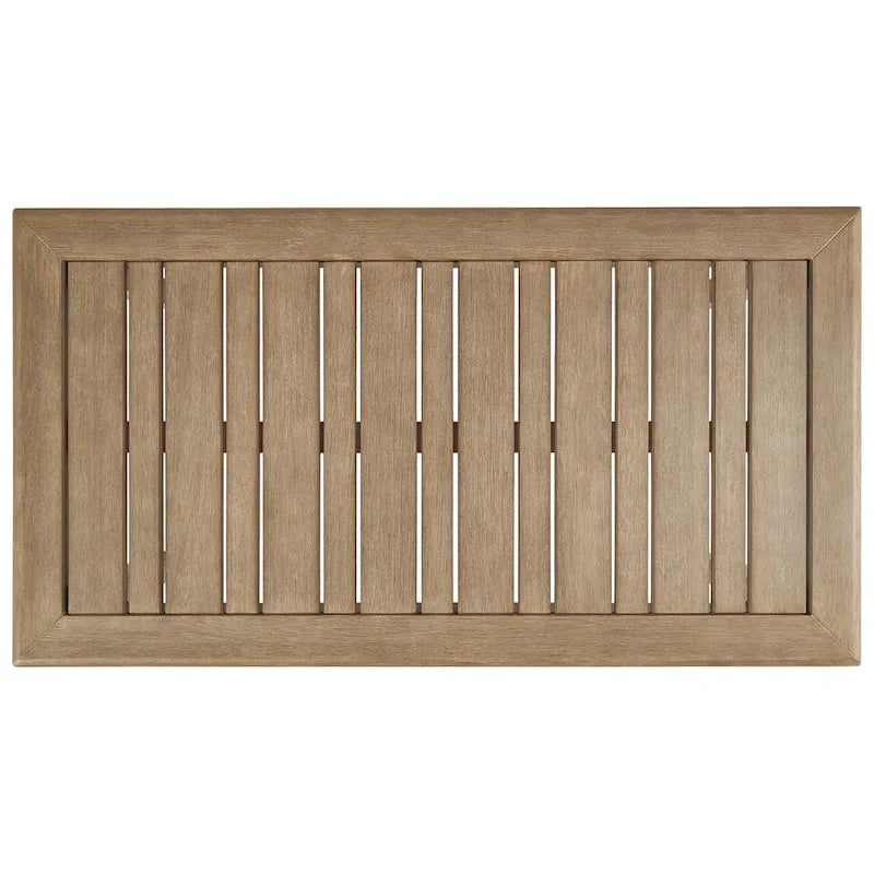 Table basse rectangulaire d'extérieur marron Gerianne, Signature Design by Ashley - 50 cm (L) x 26 cm (P) x 18,63 cm (H)