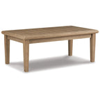Table basse rectangulaire d'extérieur marron Gerianne, Signature Design by Ashley - 50 cm (L) x 26 cm (P) x 18,63 cm (H)